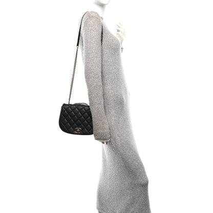 Chanel Calfskin Quilted Casual Pocket Messenger Flap Black 2 of 11