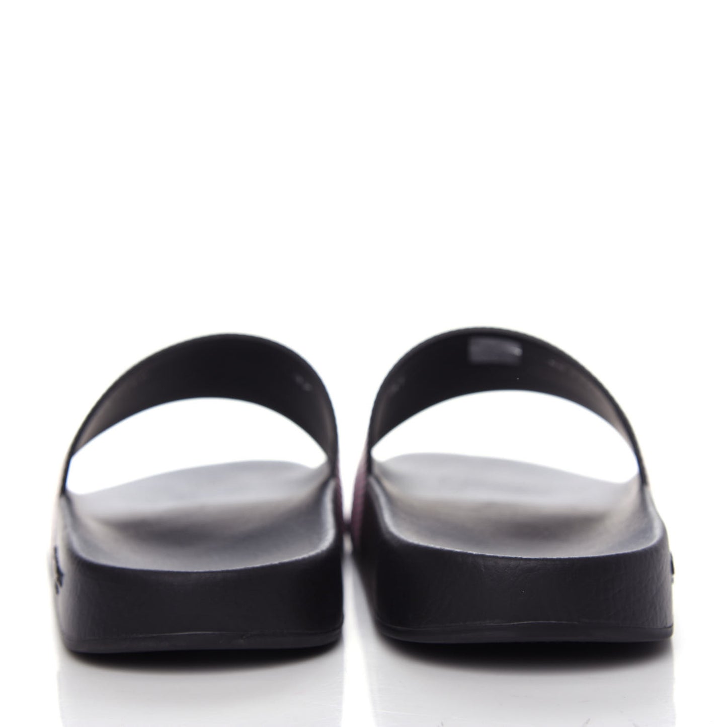 Metallic Calfskin Logo Womens Pool Slide Sandals 37 Light Pink