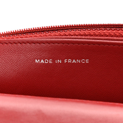 Chanel Lambskin Quilted Wallet On Chain WOC Red 7 of 17