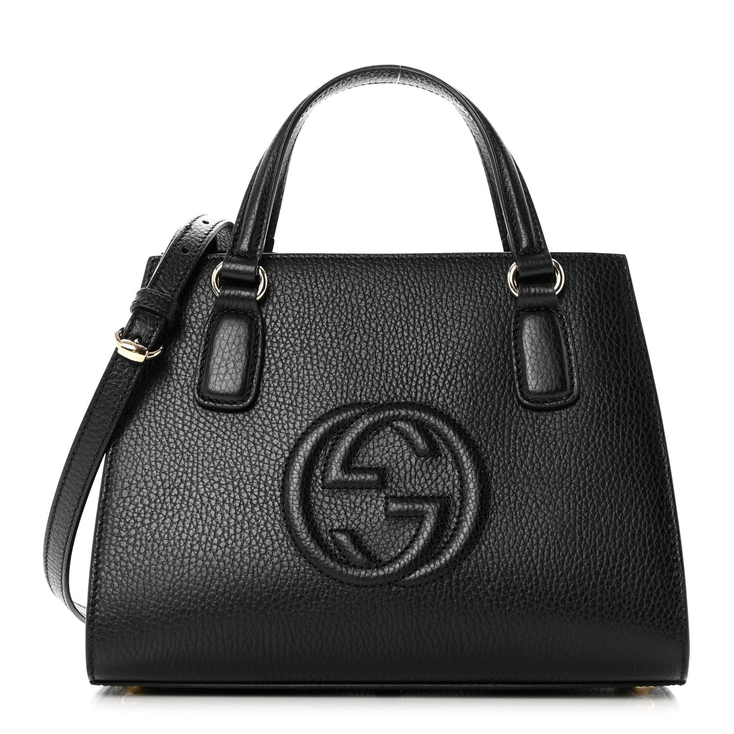 Gucci Dollar Calfskin Medium Soho Top Handle Satchel Black 1 of 9