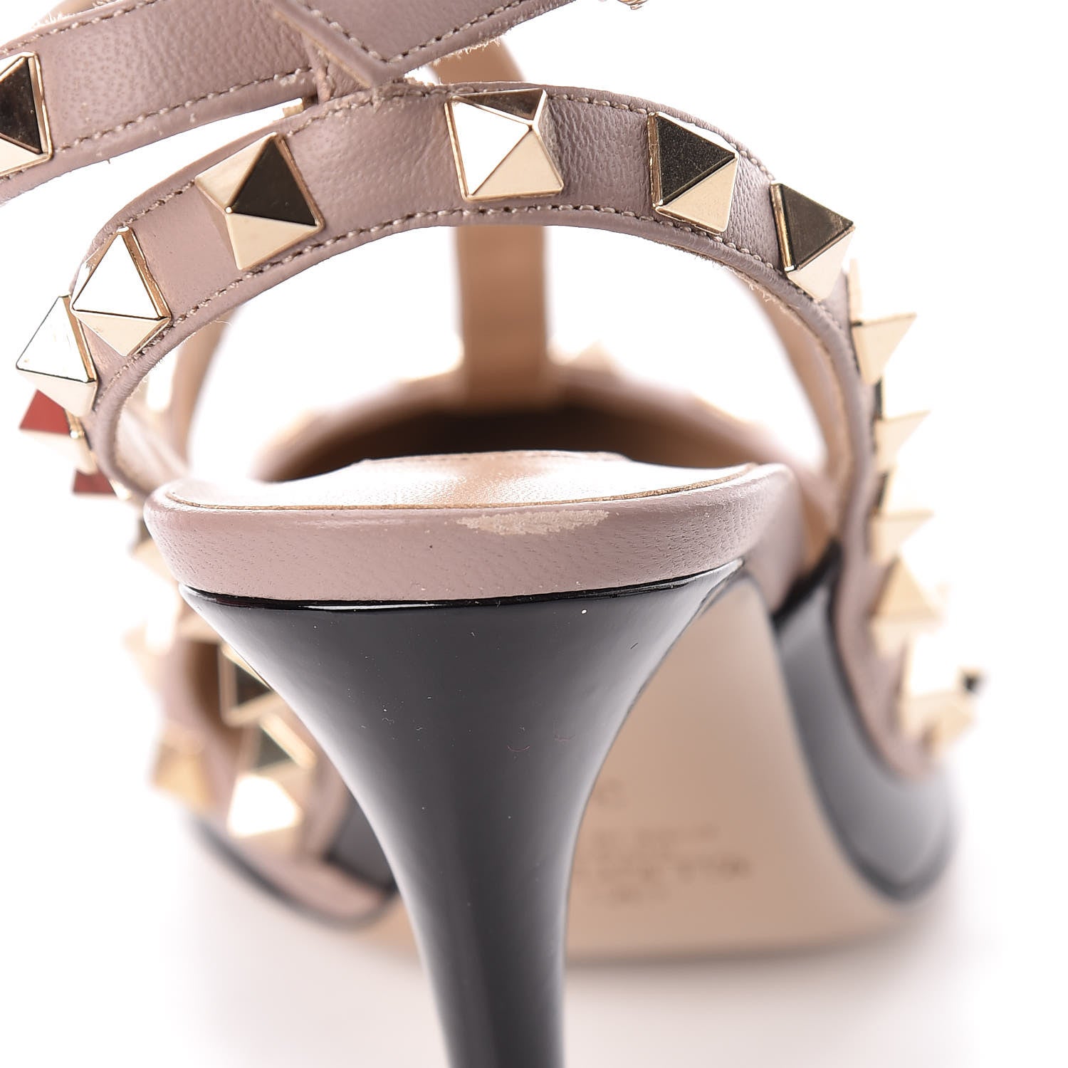 Valentino Garavani Patent Nappa Rockstud Ankle Strap 100mm Pumps 36 Black Poudre 9 of 11