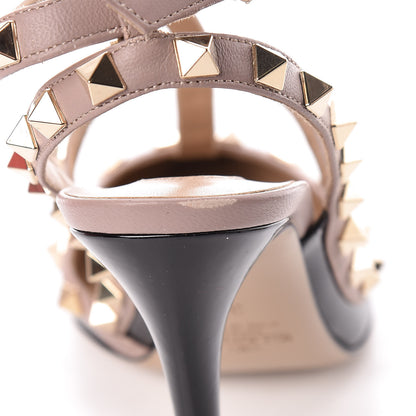 Valentino Garavani Patent Nappa Rockstud Ankle Strap 100mm Pumps 36 Black Poudre 9 of 11