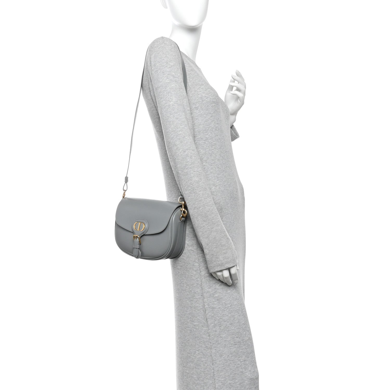 Christian Dior Box Calfskin Medium Bobby Flap Gray 2 of 9