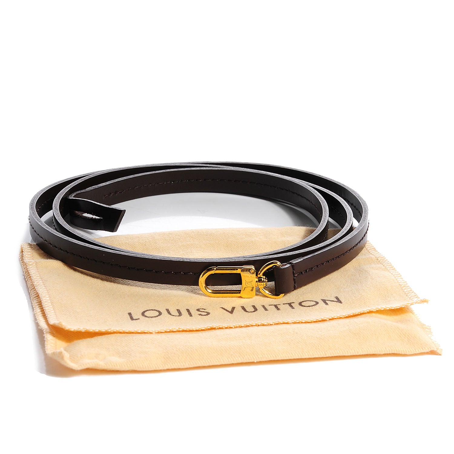 Louis Vuitton Calfskin 12mm Favorite Long Strap Brown 4 of 4