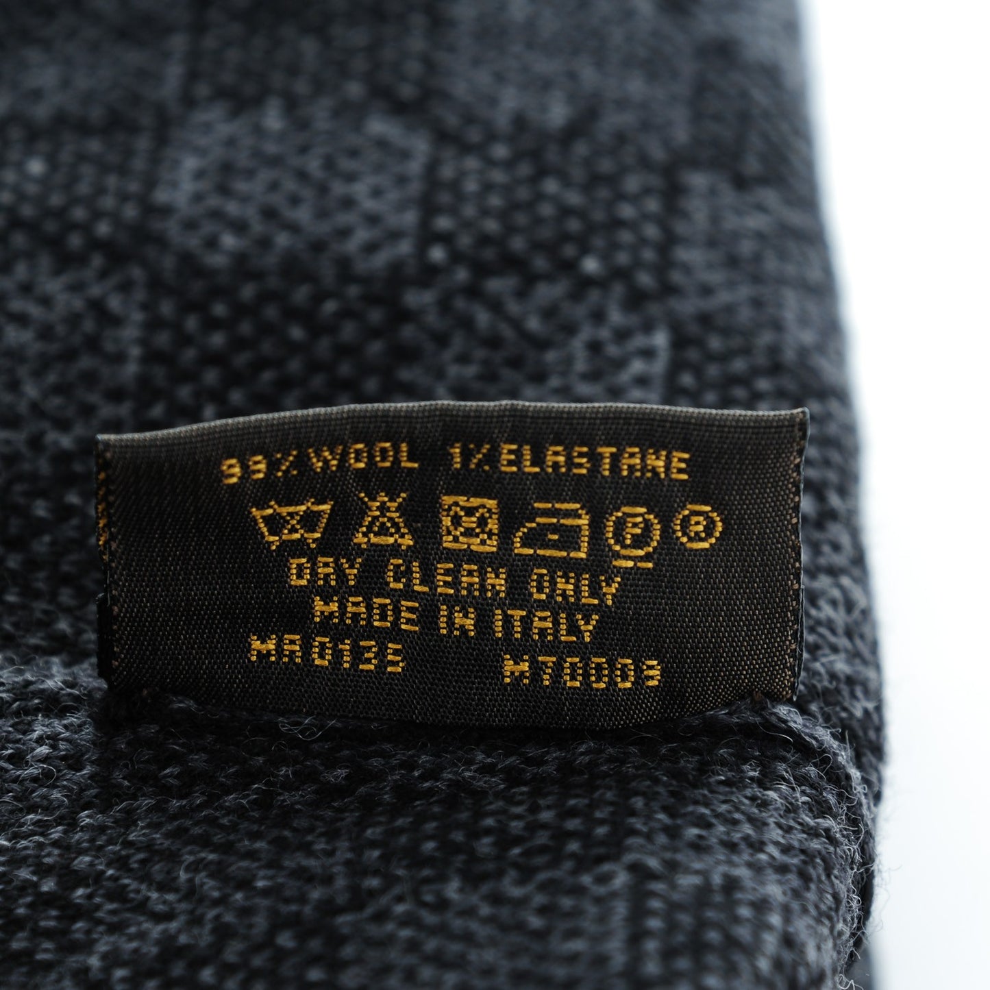 Wool Petit Damier Hat NM Graphite
