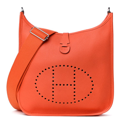 Hermes Taurillon Clemence Evelyne III PM Feu 1 of 5