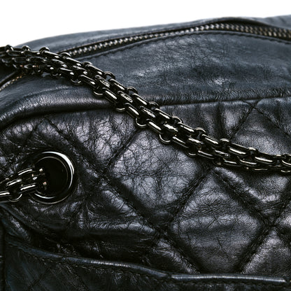 Chanel Metallic Aged Calfskin Quilted Large Reissue Camera Case Black 6 of 6