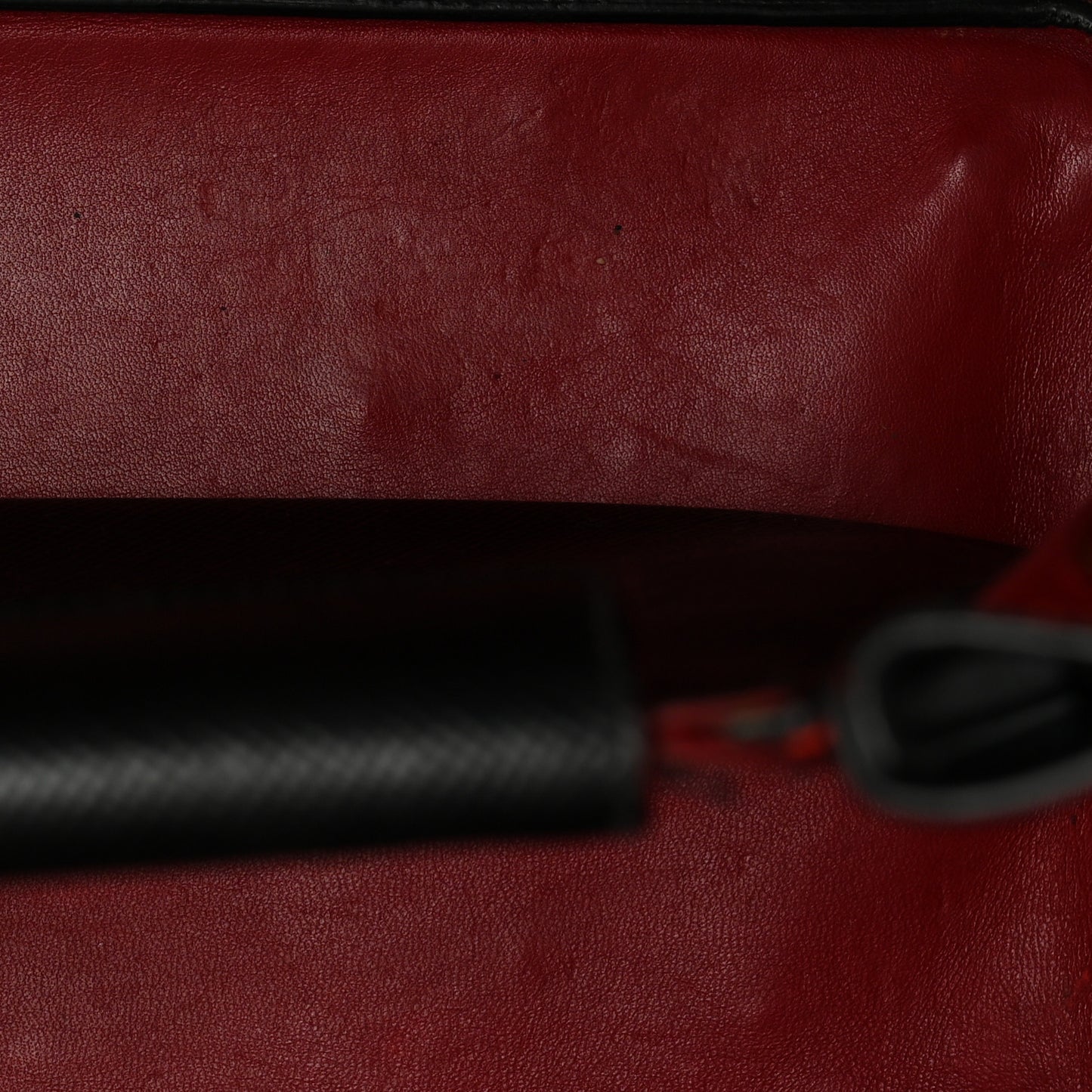 Saffiano Cuir Large Double Bag Black Fuoco