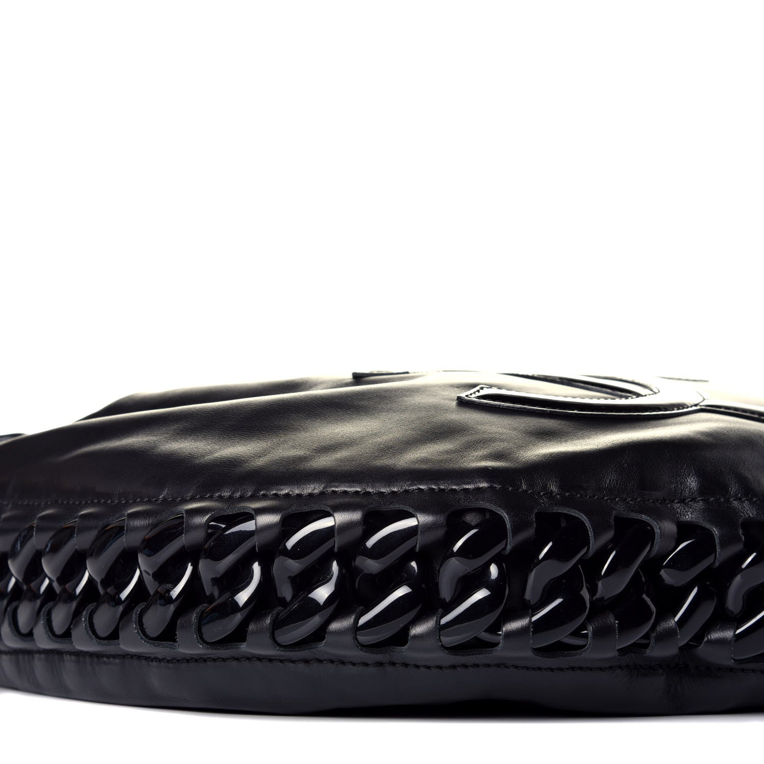 Chanel Calfskin Modern Chain Rhodoid Hobo Black 8 of 9
