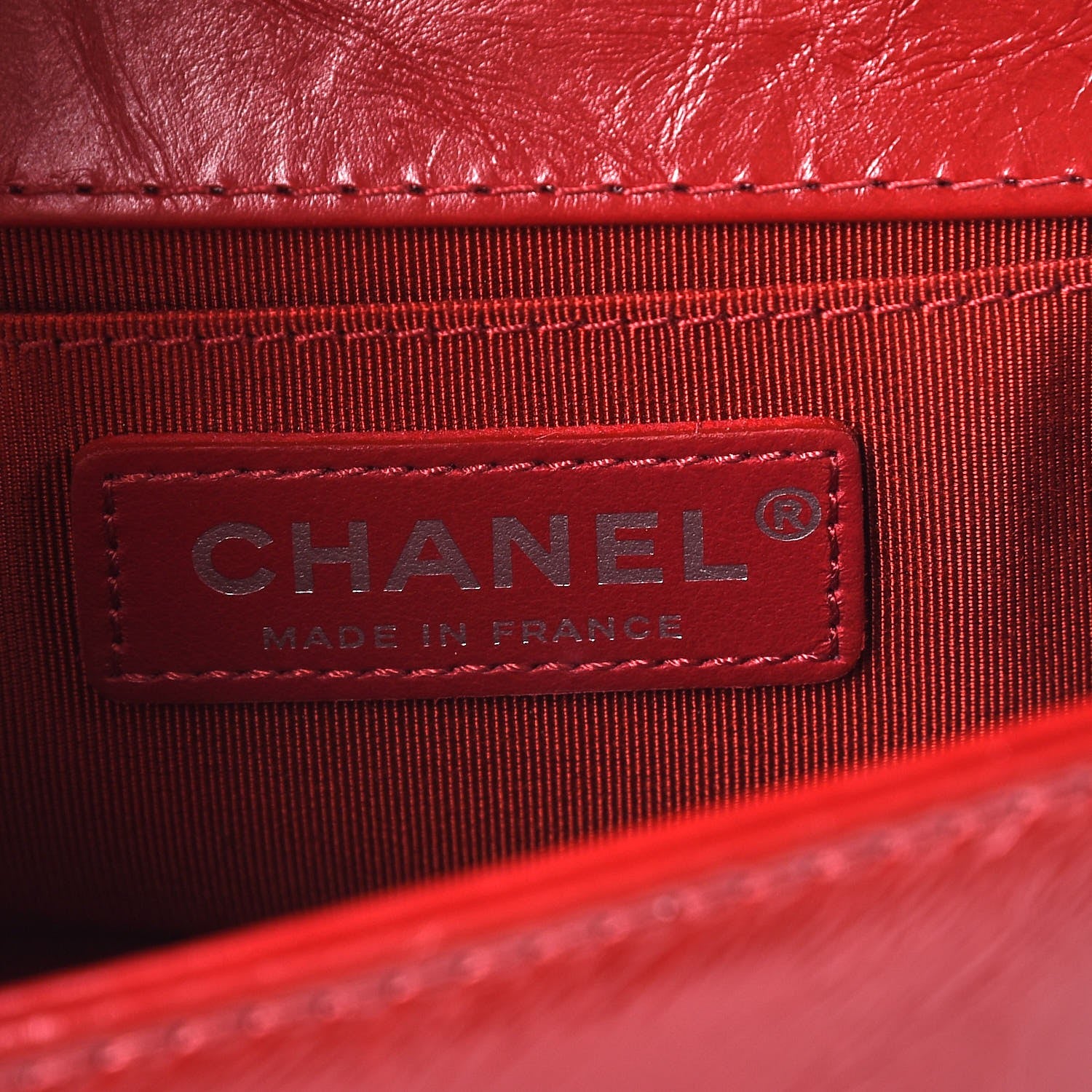 Chanel Aged Calfskin Chevron Small Jacket Boy Flap Red 6 of 8