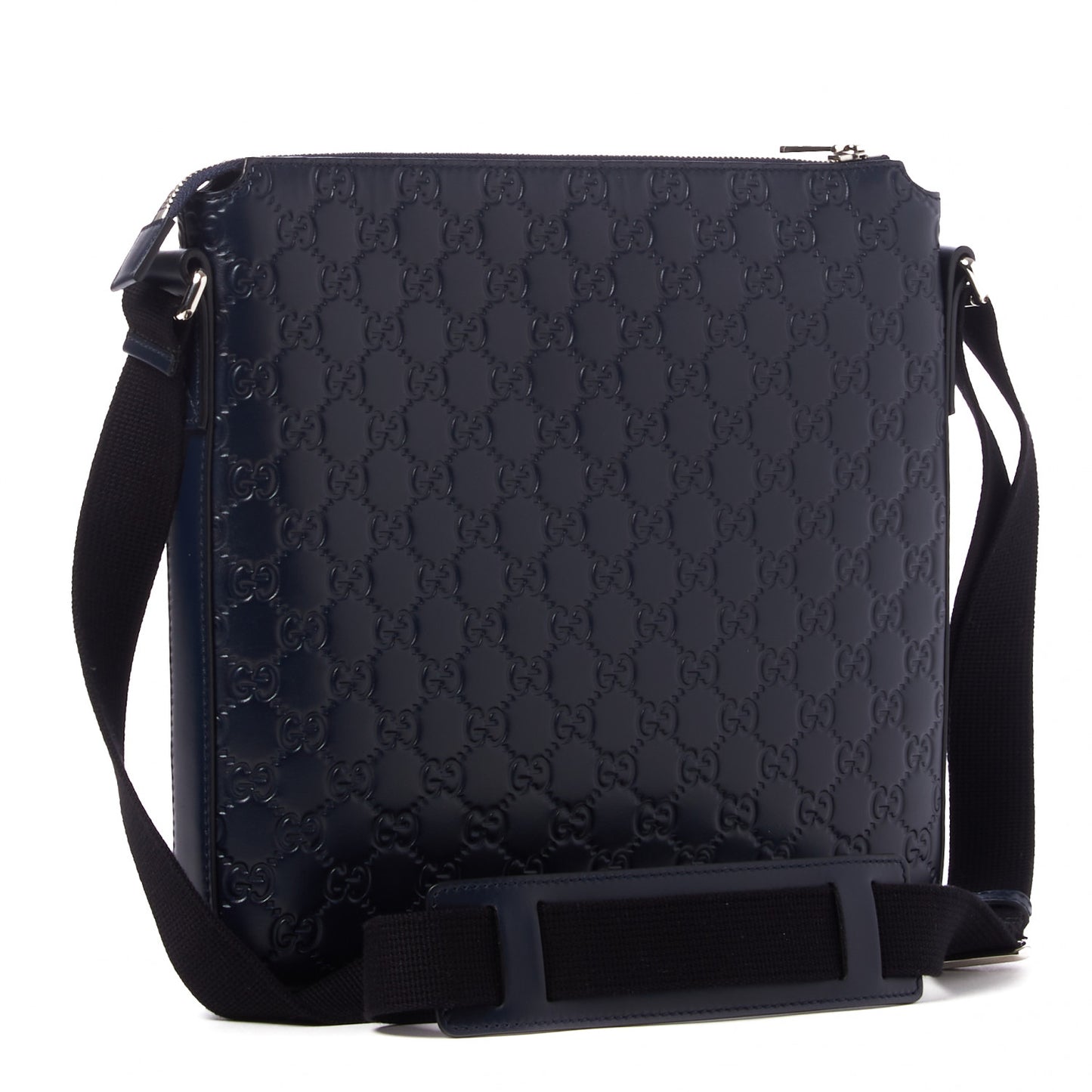 Guccissima Signature Medium Flat Messenger Bag Blue