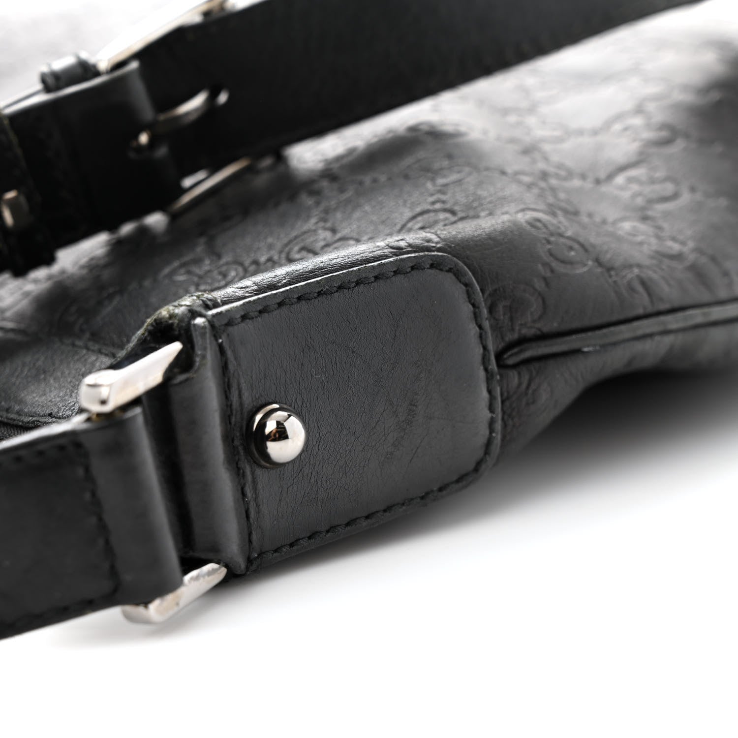 Gucci Guccissima GG Messenger Bag Black 14 of 15