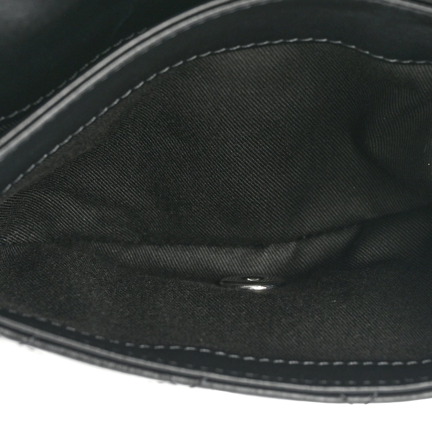 Calfskin Quilted CC Uniform Flap Belt Bag Black