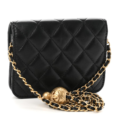 Chanel Lambskin Quilted Pearl Crush Flap With Chain Black 2 of 11
