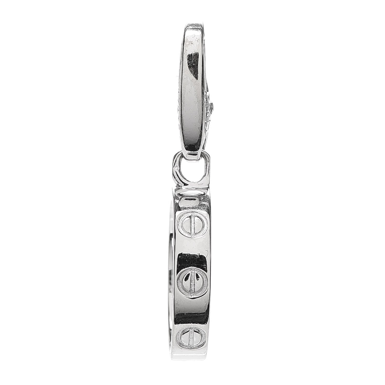 Cartier 18K White Gold LOVE Ring Charm 1 of 4
