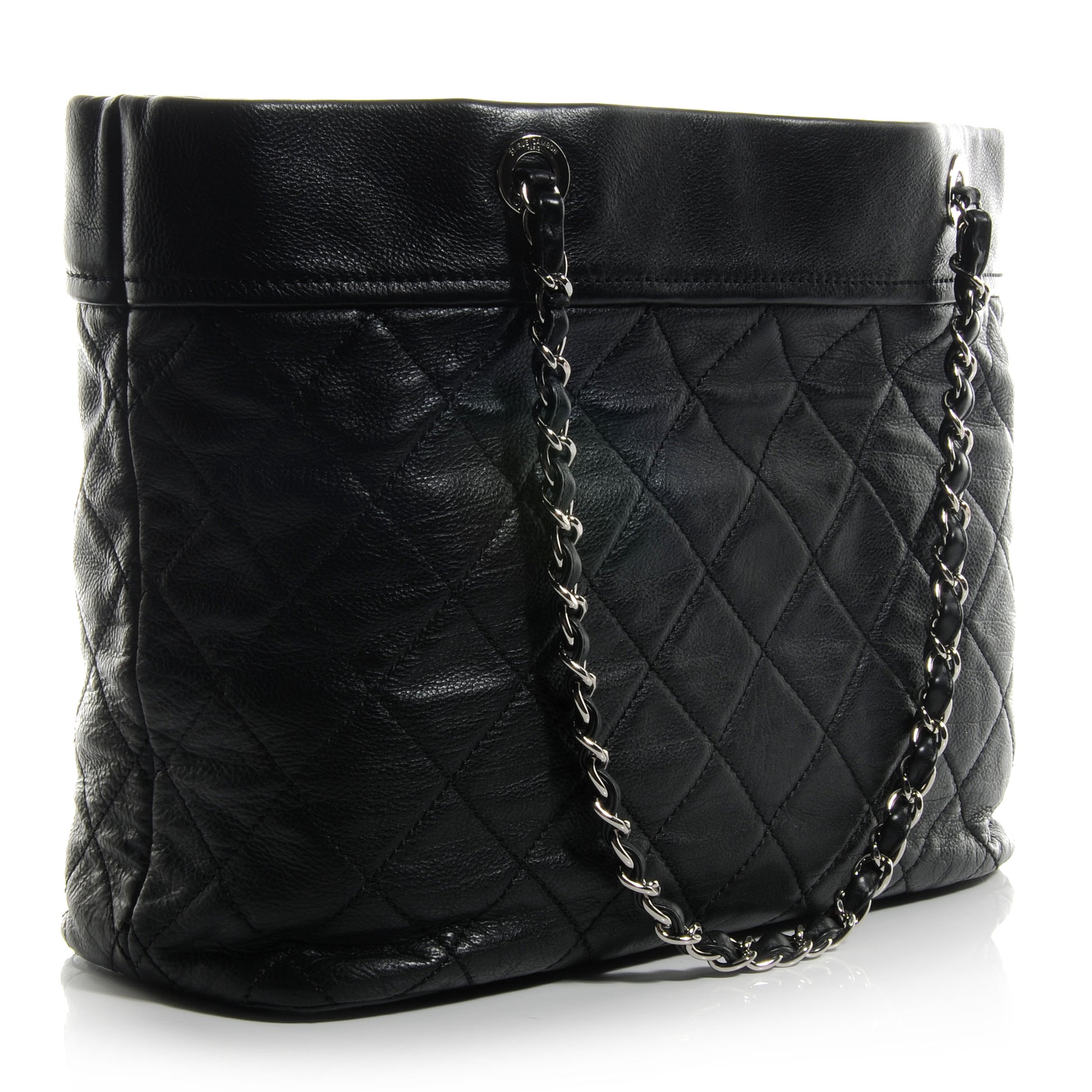 Chanel Calfskin Large Front Flap Tote Black 3 of 8