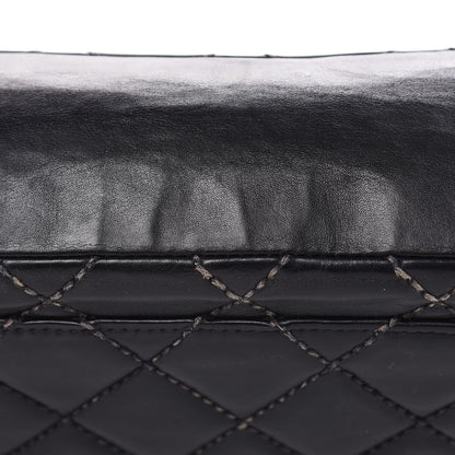 Chanel Calfskin Quilted Wild Stitch Flap Black 11 of 16