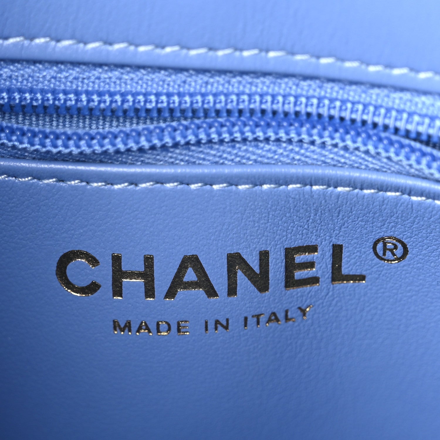 Chanel Shiny Aged Calfskin Quilted Nano Kelly Shopper Blue Blue 6 of 10