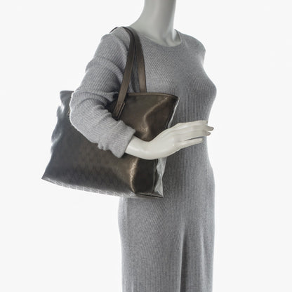 Gucci Imprime Monogram Medium Zippered Shopping Tote Pewter 2 of 13