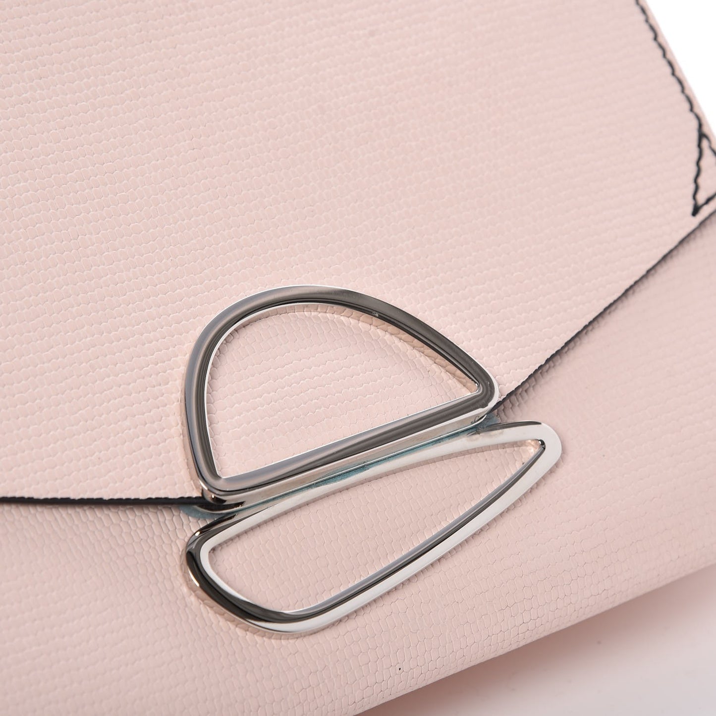Lizard Calfskin Embossed Curl Crossbody Light Pink