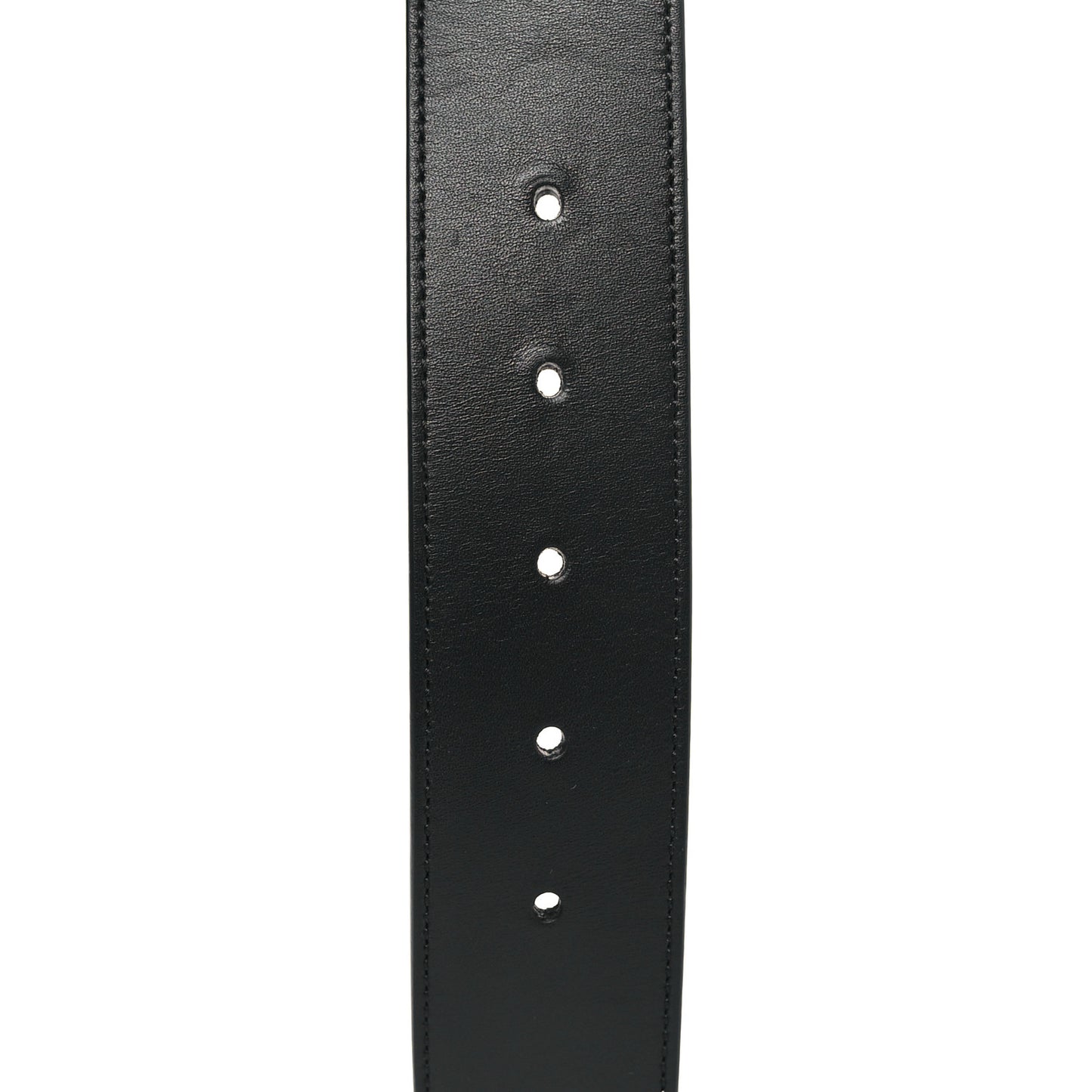 Moon Calfskin Pearl Double G 40mm Belt 95 38 Black Cream
