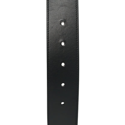 Gucci Moon Calfskin Pearl Double G 40mm Belt 95 38 Black Cream 6 of 7