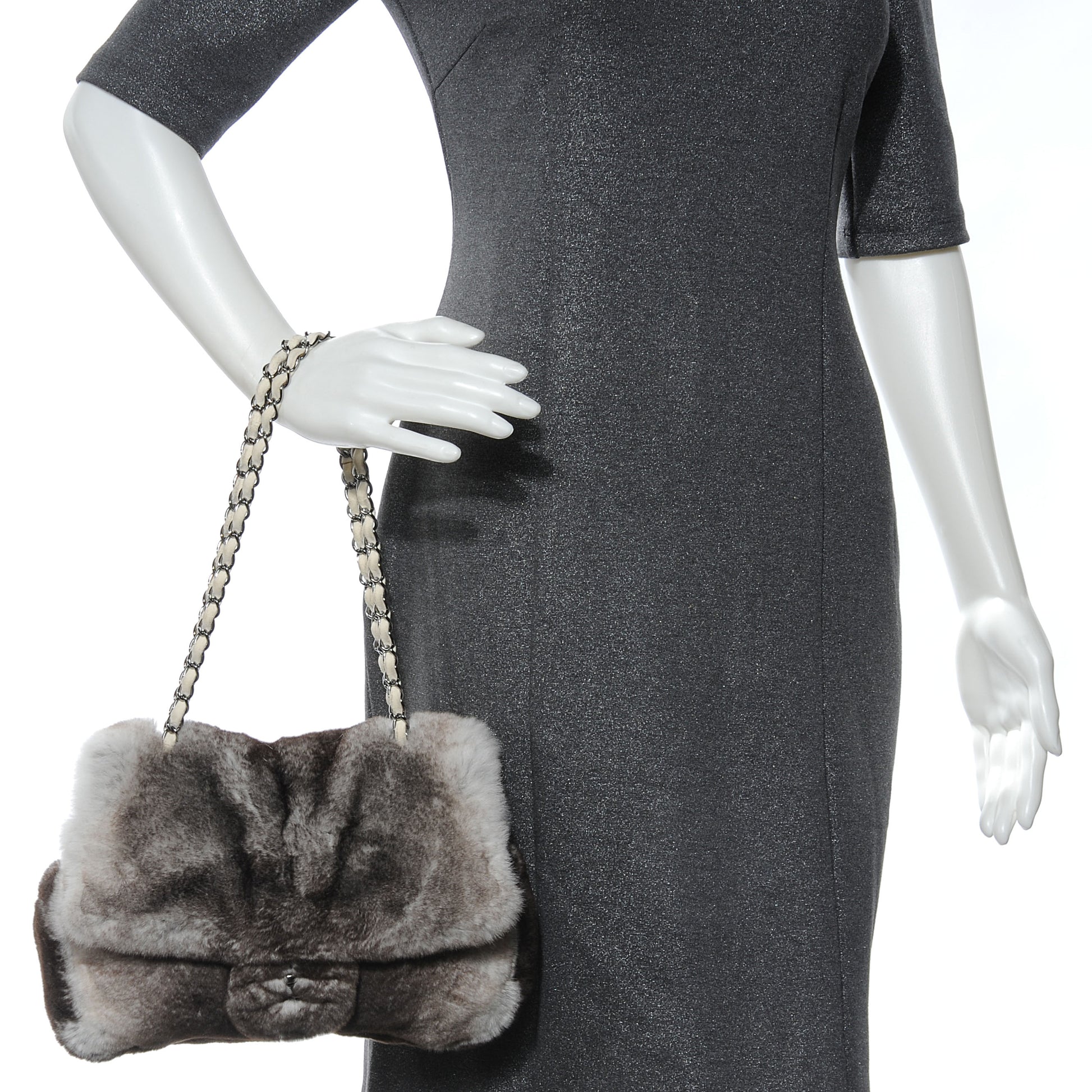 Chanel Chinchilla Fur Flap Bag 2 of 7
