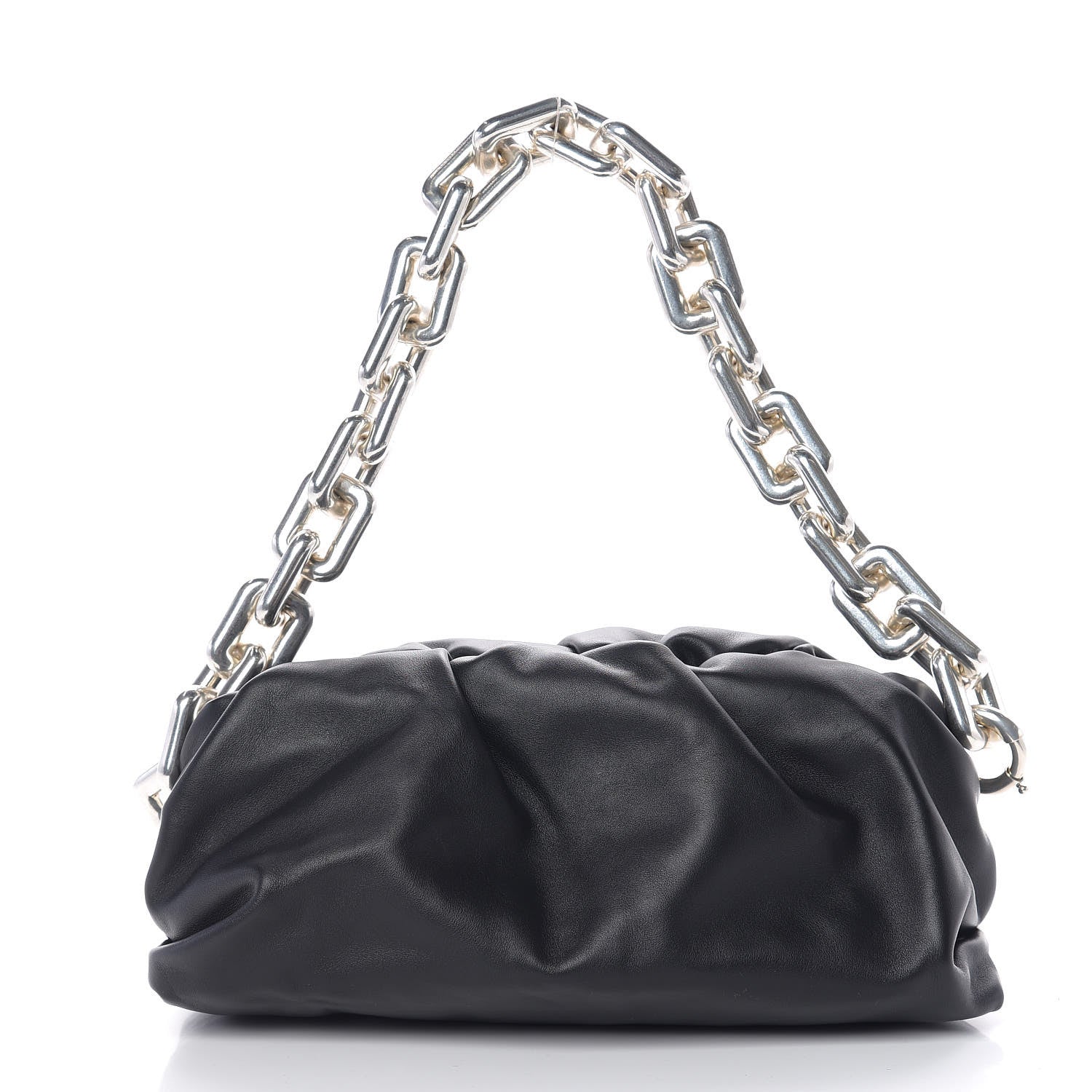 Bottega Veneta Calfskin The Pouch Chain Black 1 of 10