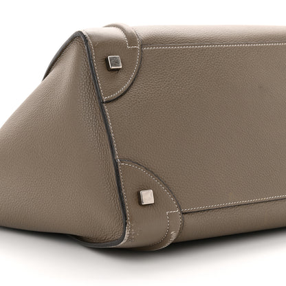 Celine Drummed Calfskin Mini Luggage Souris 8 of 27