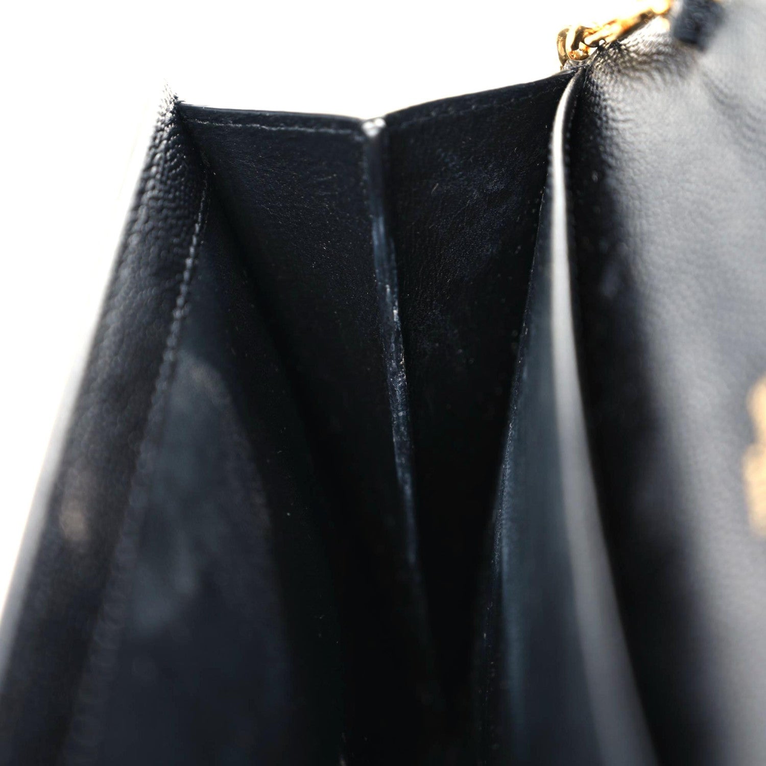 Saint Laurent Grain De Poudre Uptown Chain Wallet Black 12 of 12