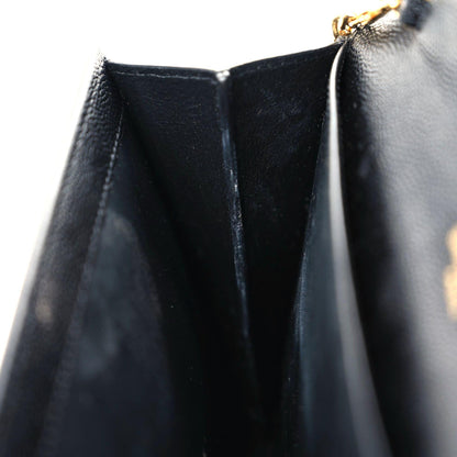 Saint Laurent Grain De Poudre Uptown Chain Wallet Black 12 of 12