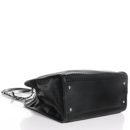 Chanel Calfskin Perforated Up In The Air Tote Black 4 of 9