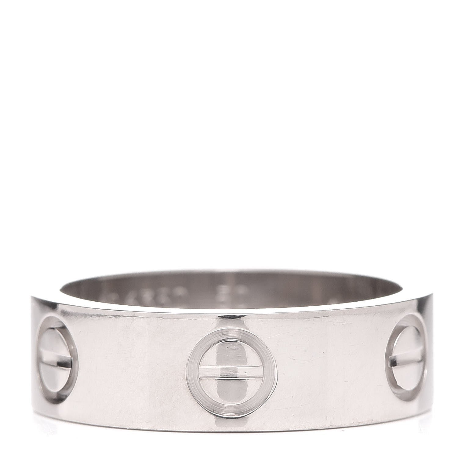 Cartier 18K White Gold 5.5mm LOVE Ring 50 5.25 1 of 4