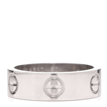 Cartier 18K White Gold 5.5mm LOVE Ring 50 5.25 1 of 4