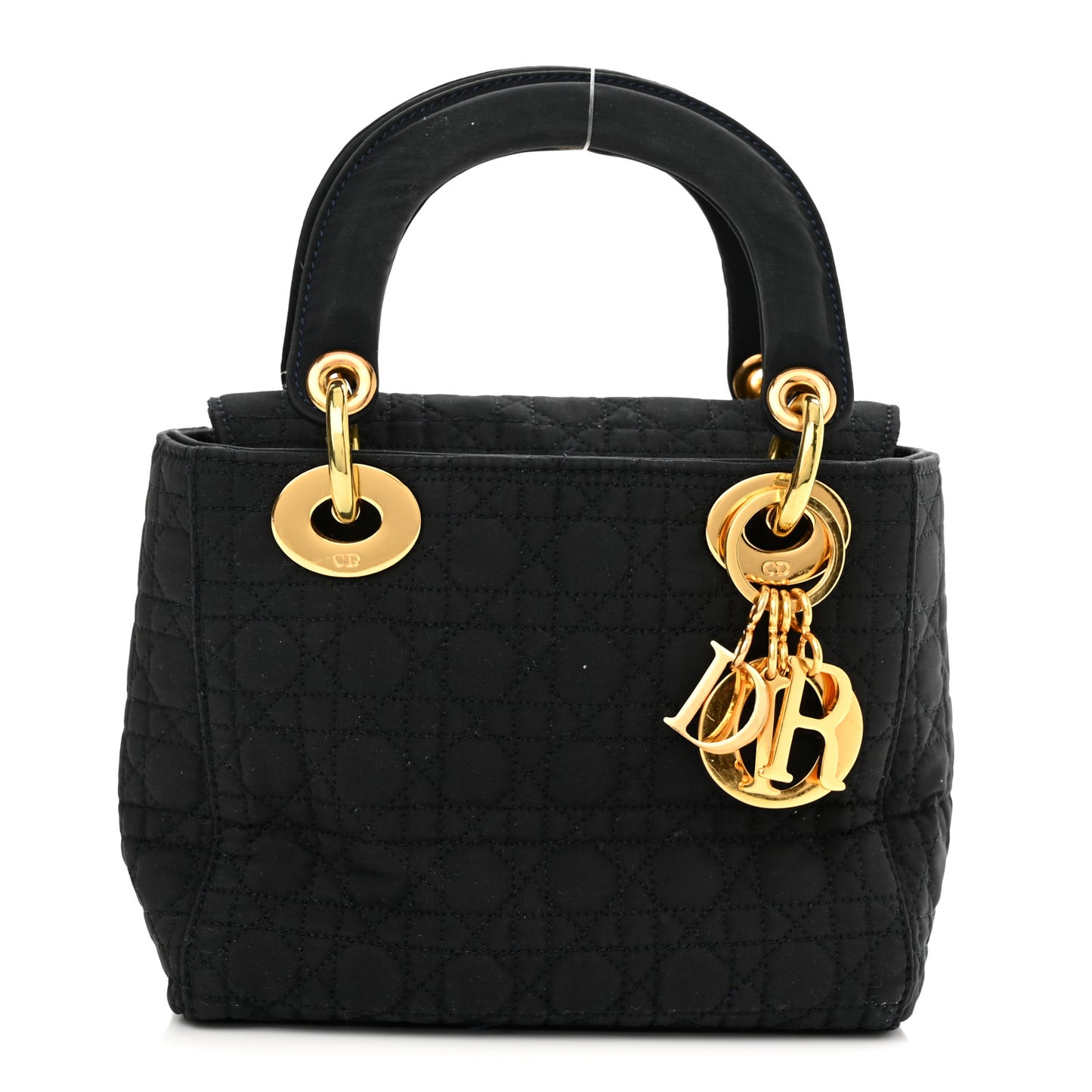 Nylon Cannage Mini Lady Dior Black