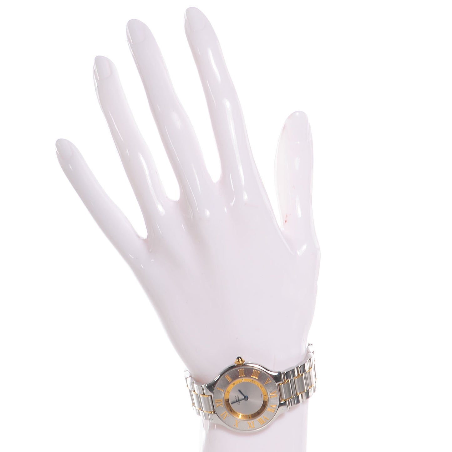 Stainless Steel 18K Yellow Gold 31mm Must De 21 Quartz Watch