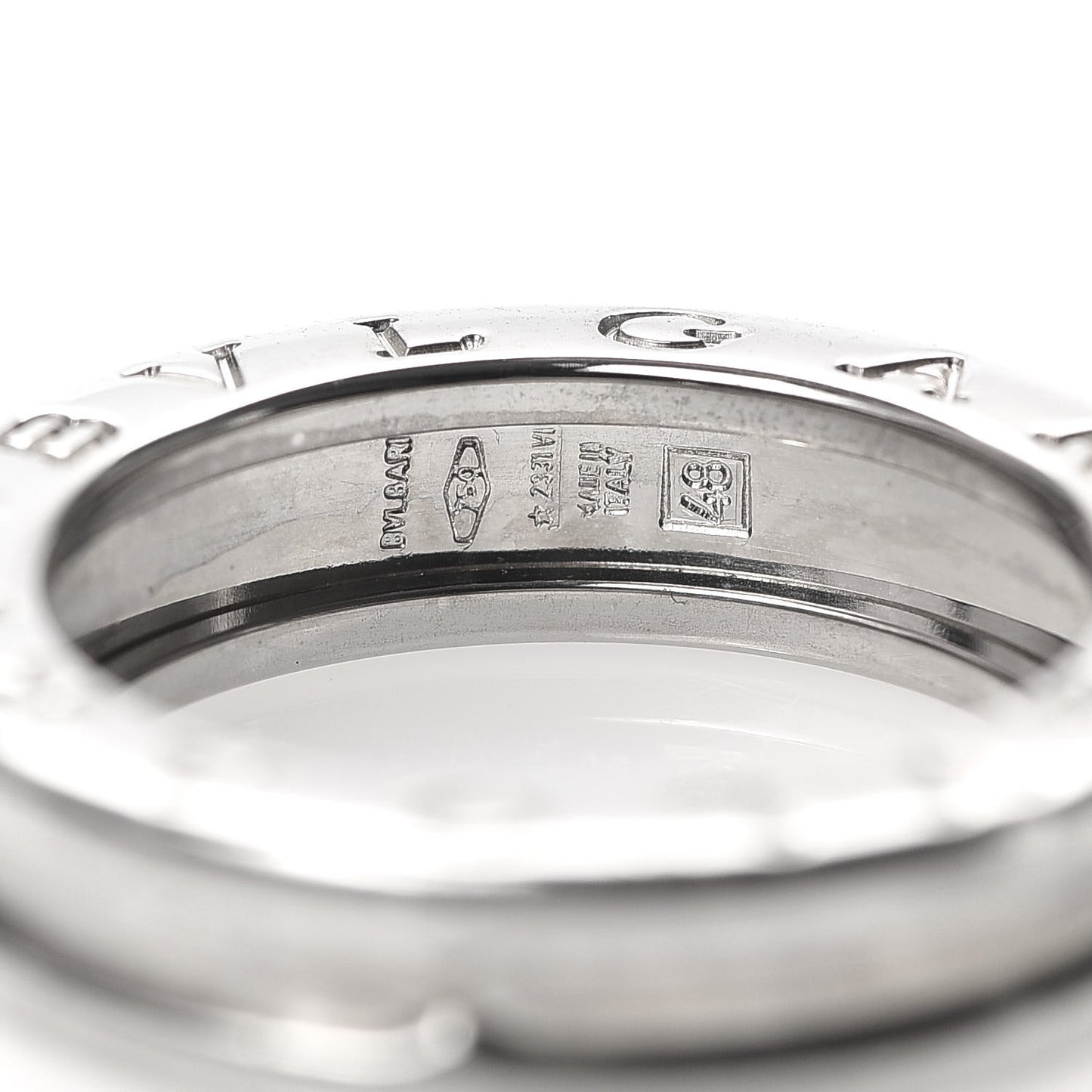 18K White Gold B.Zero1 One-Band Ring 48 4.5