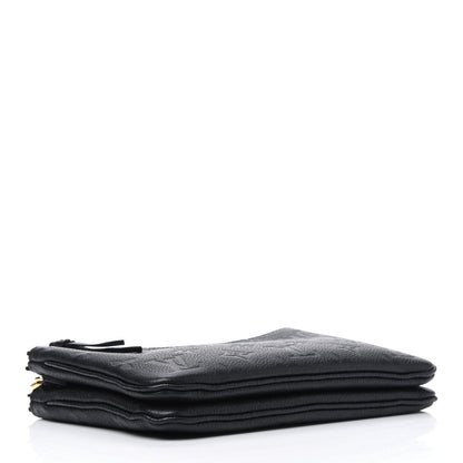 Louis Vuitton Empreinte Double Zip Pochette Black 3 of 9