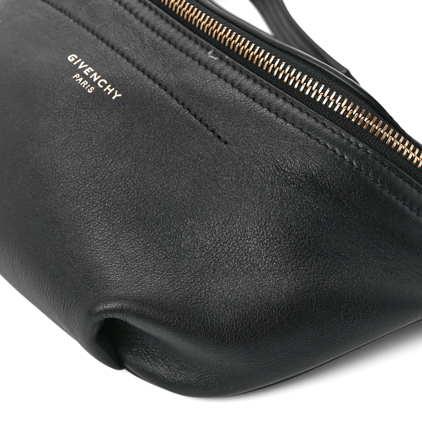 Calfskin Mini Whip Belt Bag Black