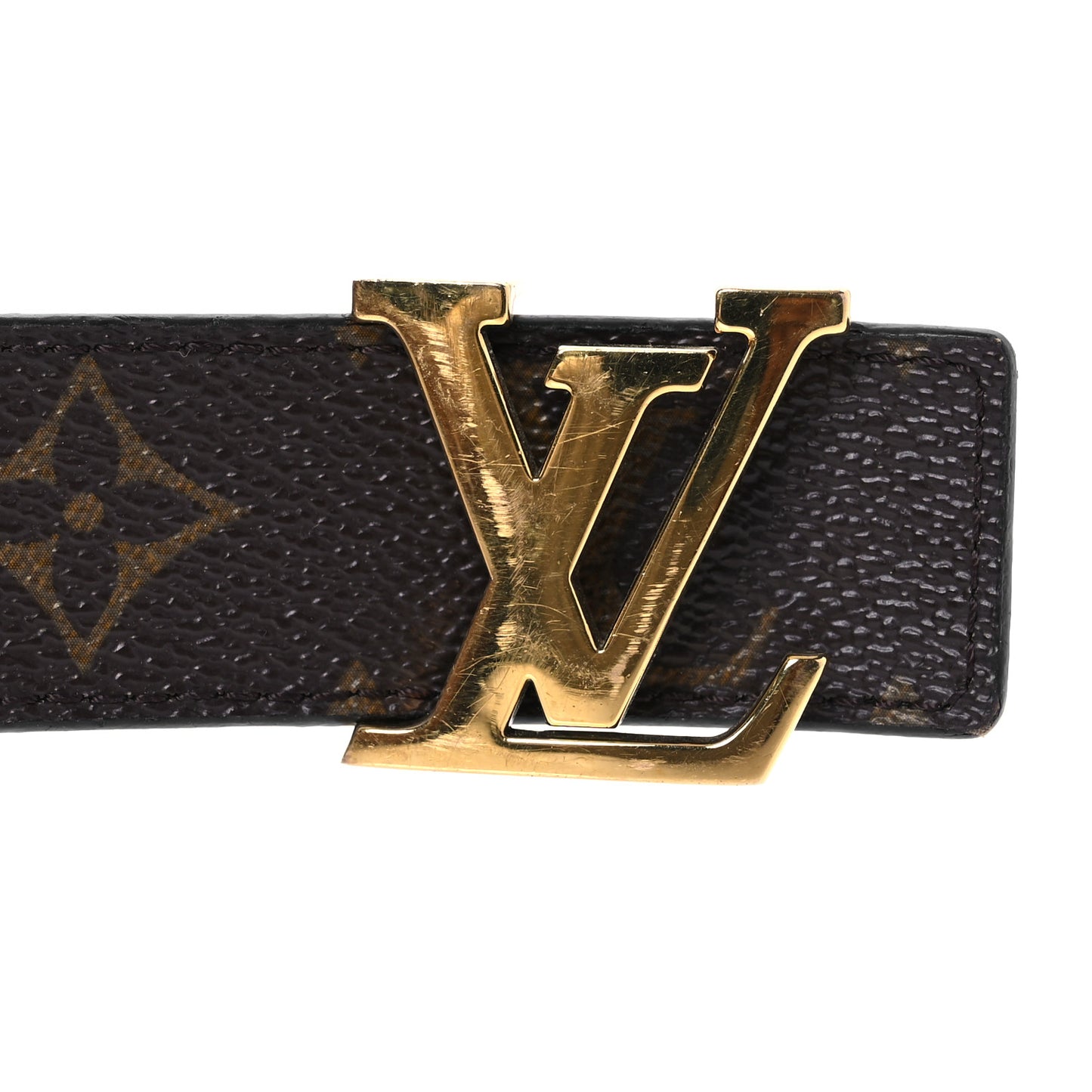 Calfskin Monogram 30mm LV Initiales Reversible Belt 80 32 Black