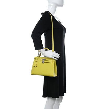 Hermes Epsom Kelly Sellier 25 Lime 2 of 17