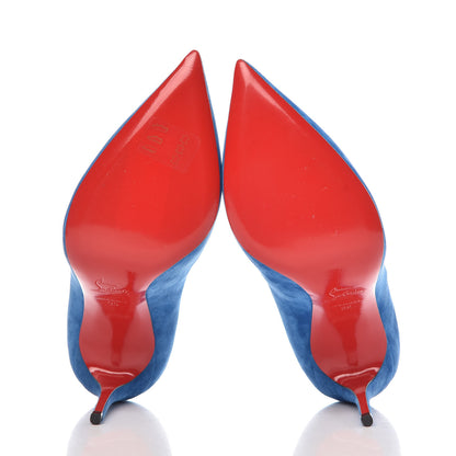 Christian Louboutin Veau Velours Pigalle Follies 100 Pumps 39 Positano 5 of 14