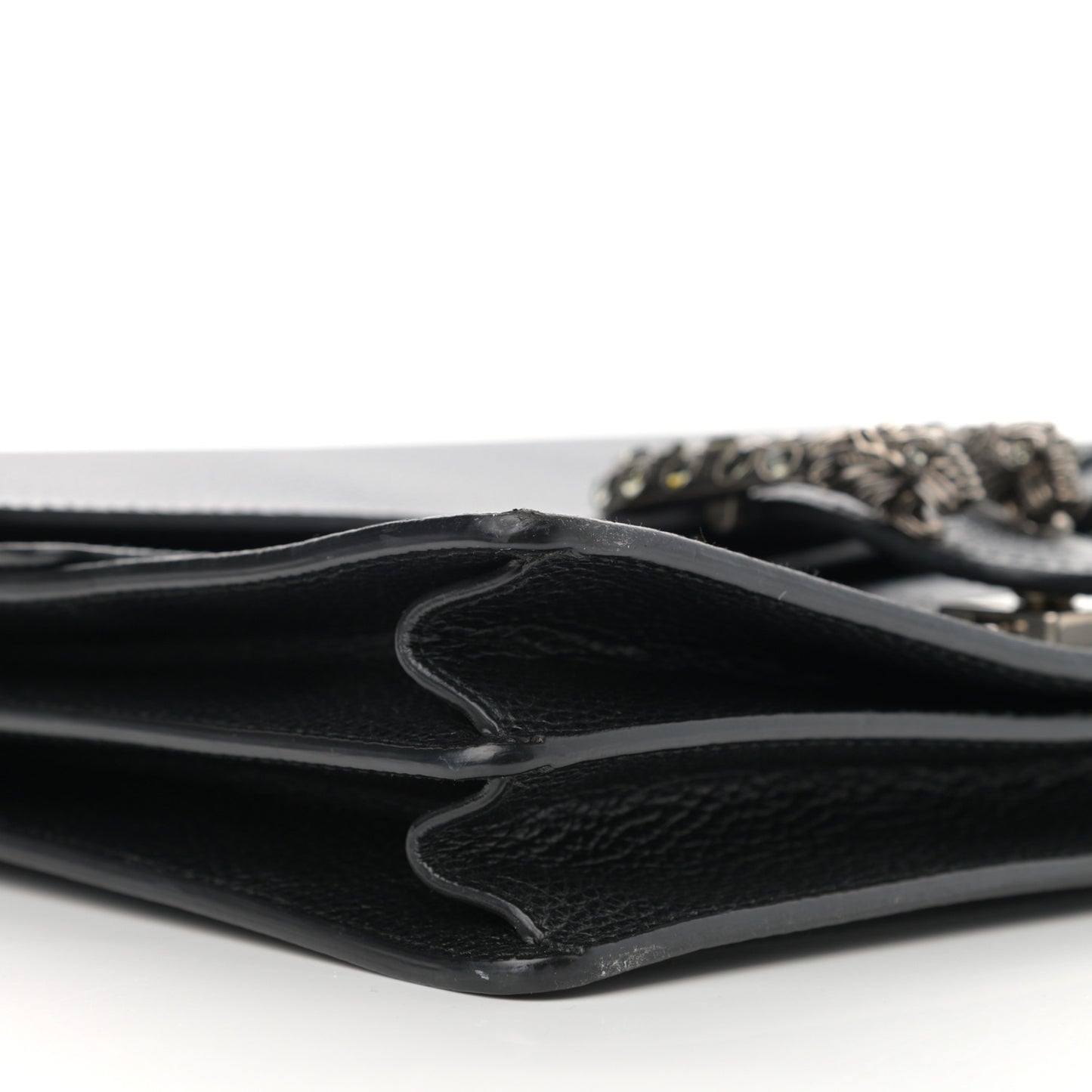 Dollar Calfskin Crystal Medium Dionysus Shoulder Bag Black Black Diamond