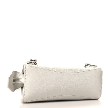 Balenciaga Grained Calfskin Neo Classic Silver Hardware Nano City Crossbody White 4 of 11