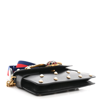 Gucci Nappa Pearl Studded Mini Queen Margaret Broadway Shoulder Bag Black 4 of 12