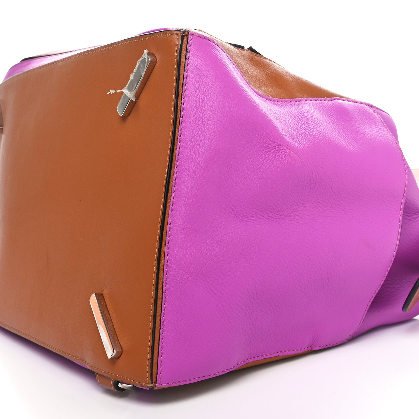 Calfskin XL Puzzle Bag Red Tan Pink
