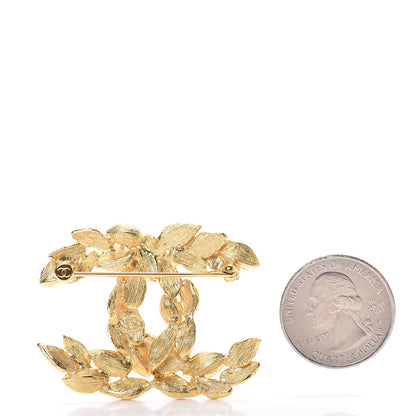 Chanel Crystal Strass CC Brooch Gold 2 of 4