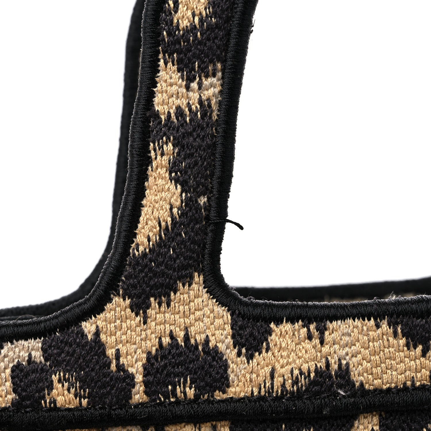 Christian Dior Canvas Mizza Embroidered Mini Leopard Book Tote Beige 11 of 12