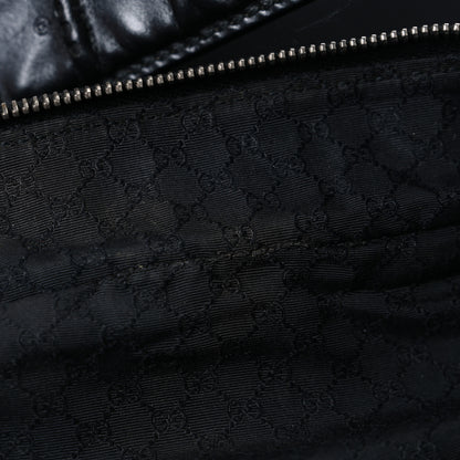 Gucci Calfskin Canvas Double Zip Large Travel Bag Black 10 of 10