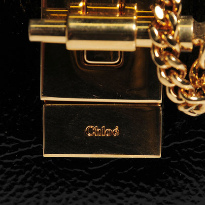 Chloe Grained Patent Drew Shoulder Bag Black 5 of 7